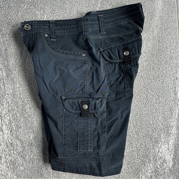 EUC Kuhl Black Free Range Long Shorts 11” inseam UPF 50 Cargo Pockets Size 2 - Picture 8 of 14